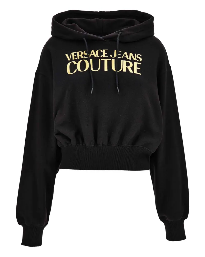 Versace Jeans Hoodie mit Logo-Emblem - G89 BLACK G89