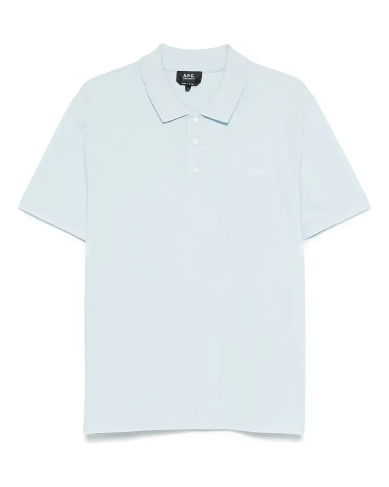 A.P.C. Poloshirt mit Logo-Stickerei - Blau Blau