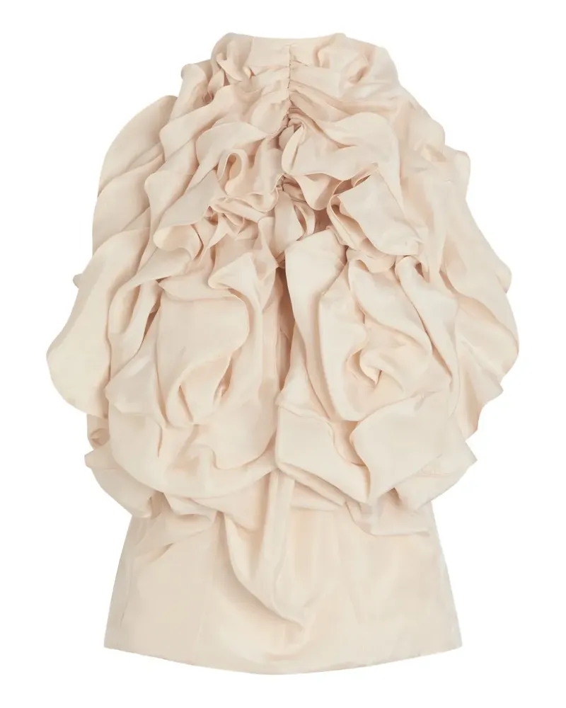 Maison Margiela ruffled sleeveless blouse - Nude Nude