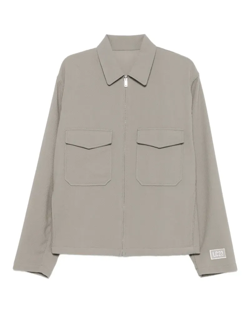 LC23 Twill-Jacke mit Klappentaschen - Grau Grau