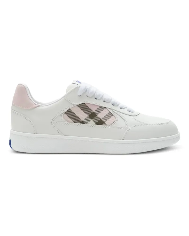 Burberry leather and Check Terrace sneakers​ - Weiß Weiß