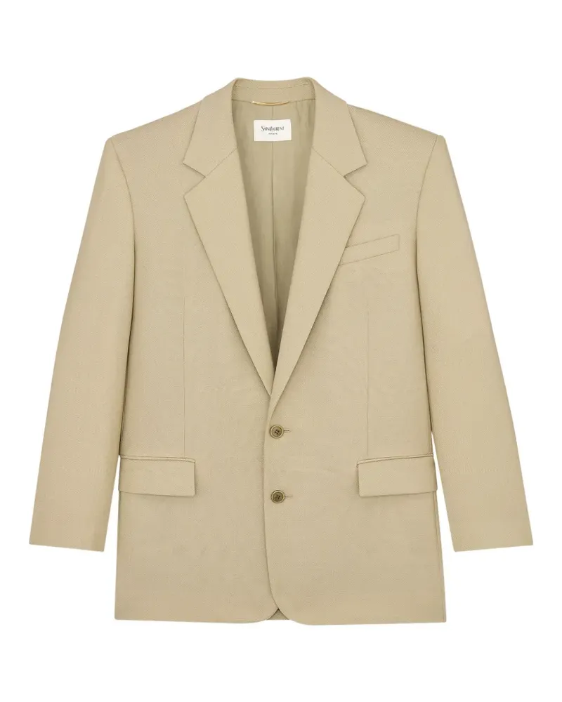 Saint Laurent notched-lapel blazer - Nude Nude