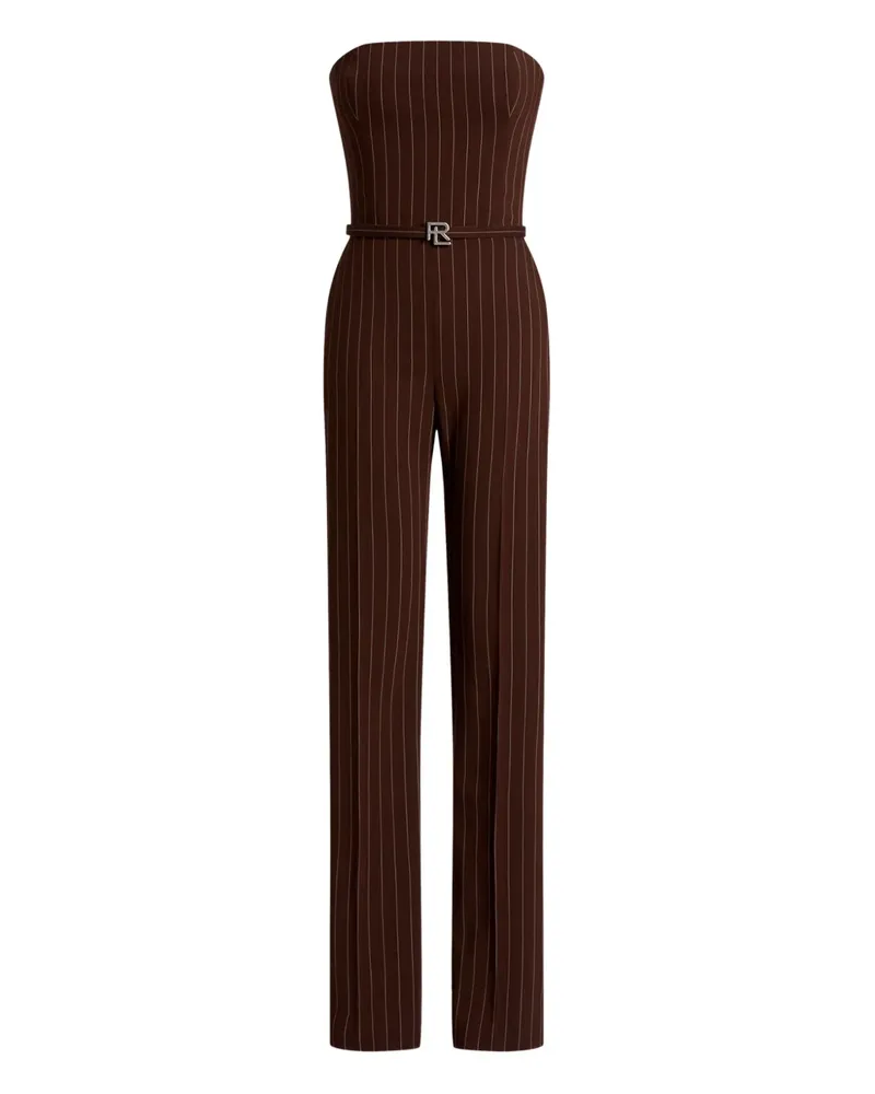 Ralph Lauren pinstripe-pattern belted jumpsuit - Braun Braun
