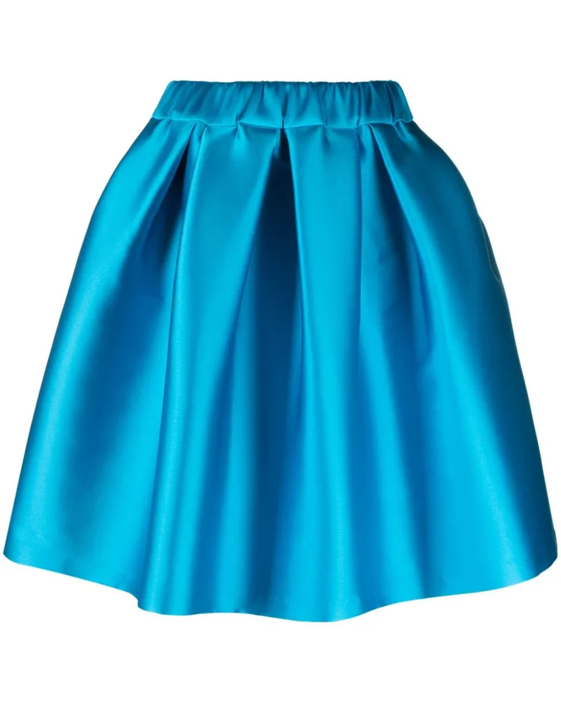 P.A.R.O.S.H. Ausgestellter Scuba-Faltenrock - Blau Blau