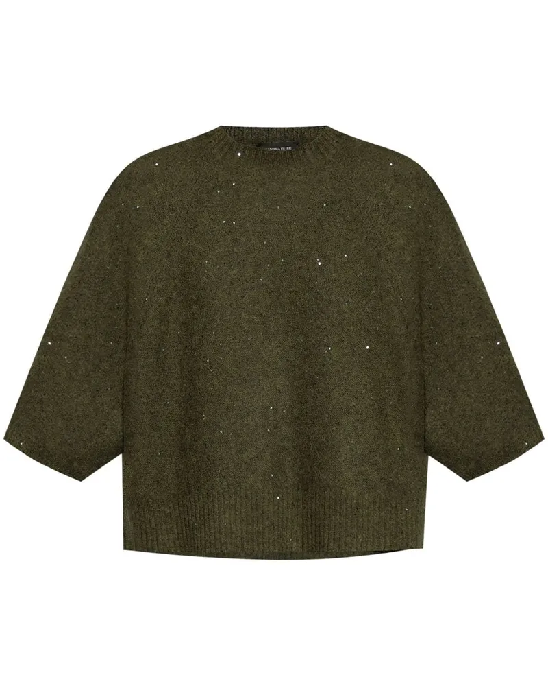 Fabiana Filippi Pullover mit Pailletten - Grün Grün
