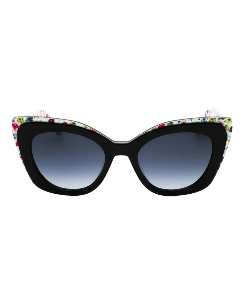 Kate Spade floral-trim cat-eye sunglasses - Schwarz Schwarz