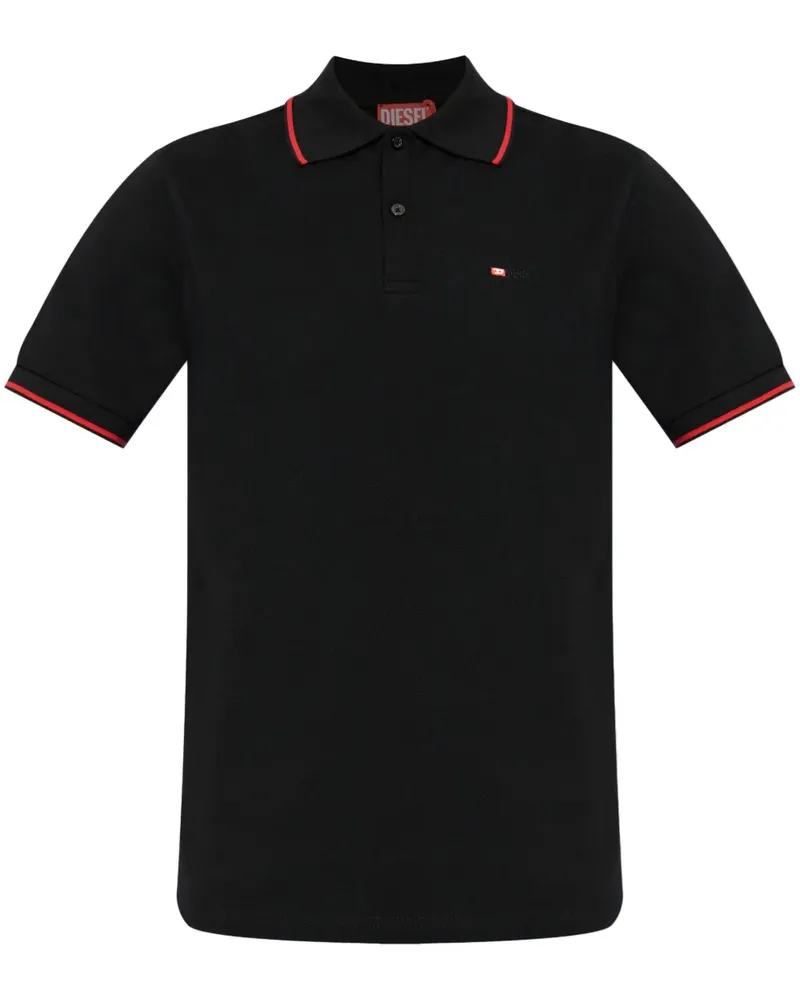 Diesel T-Ferry-Microdiv Poloshirt - Schwarz Schwarz