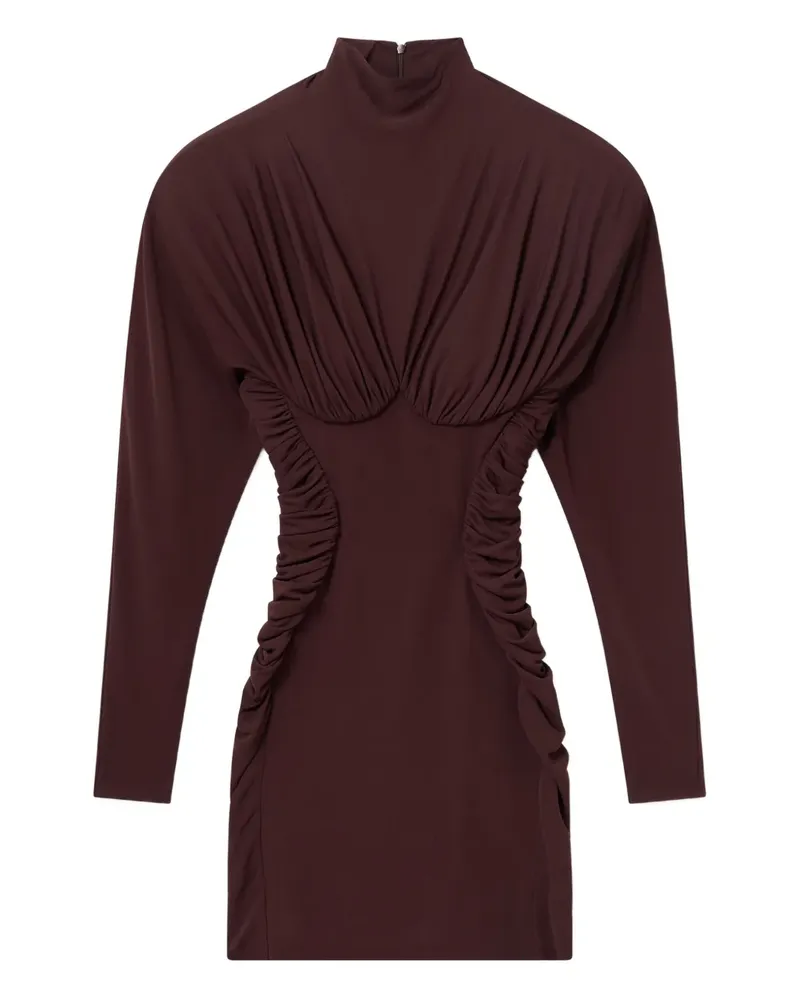 Stella McCartney Minikleid mit Stehkragen - Braun Braun