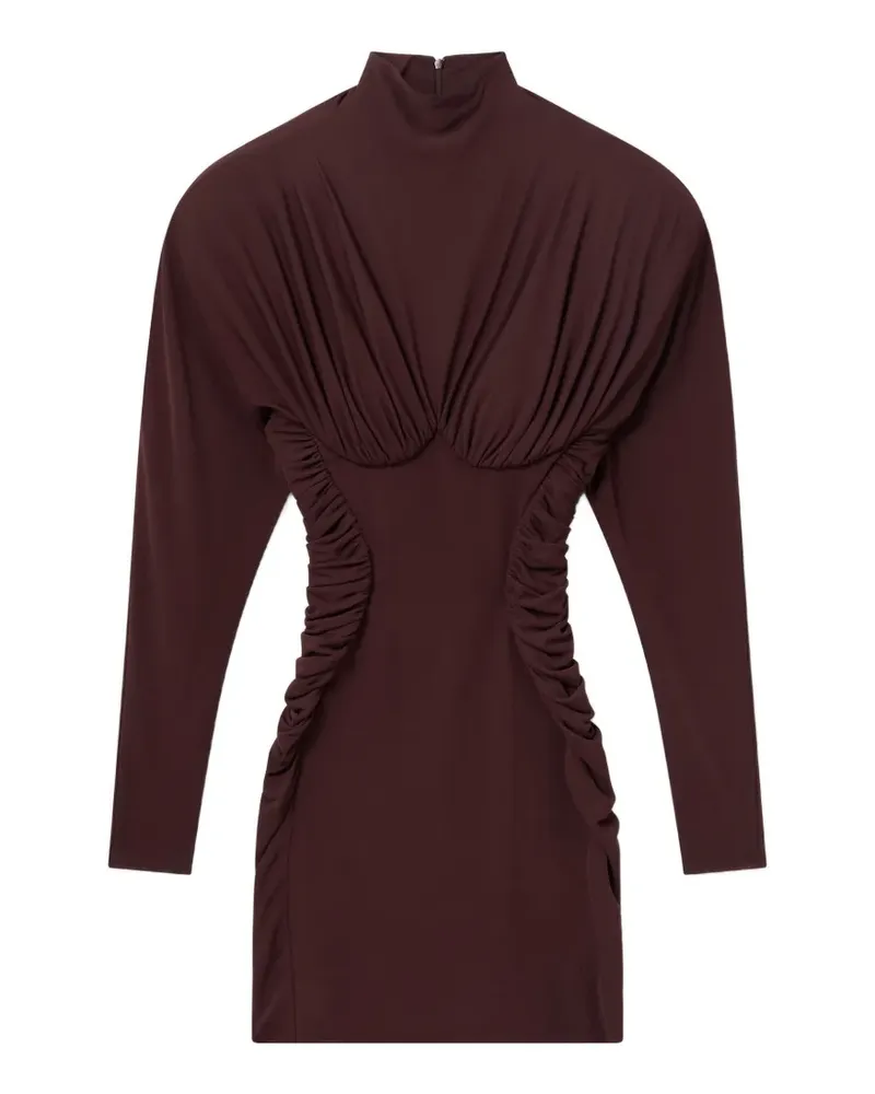 Stella McCartney Minikleid mit Stehkragen - Braun Braun