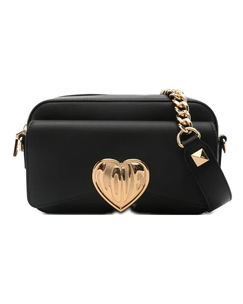 Moschino heart-detail shoulder bag - Schwarz Schwarz