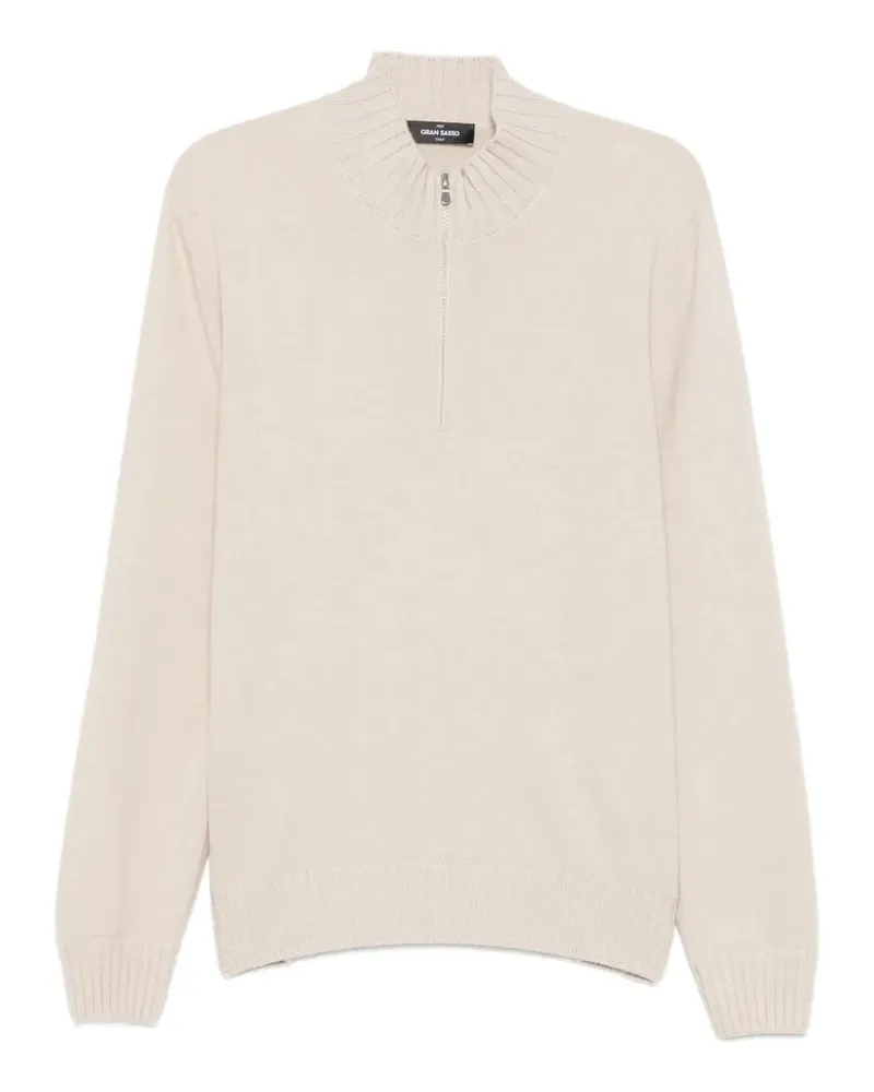 Gran Sasso half-zip sweater - Nude Nude