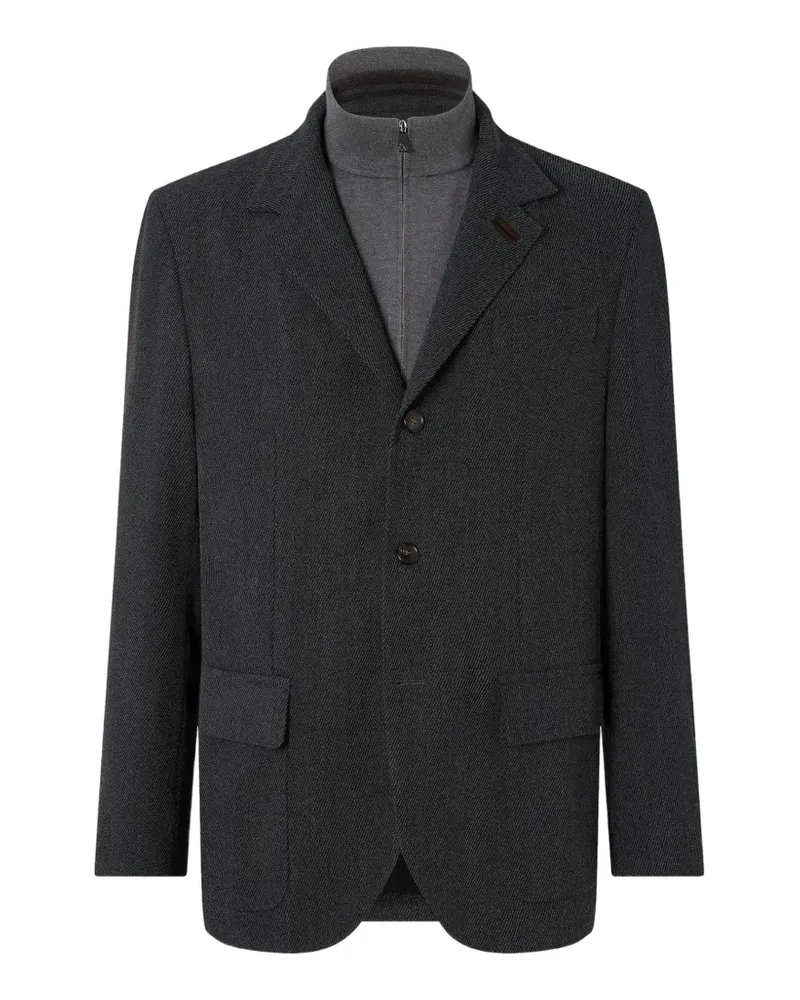 Corneliani Einreihiges Sakko im Layering-Look - Grau Grau