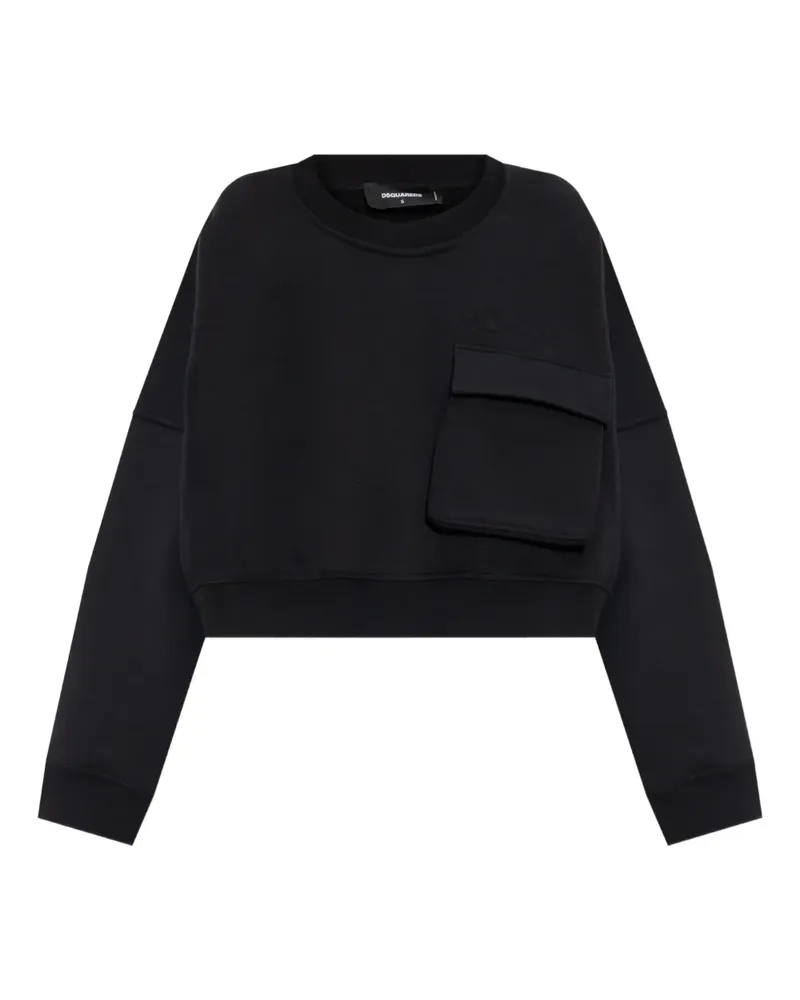 Dsquared2 Sweatshirt mit Klappentasche - Schwarz Schwarz