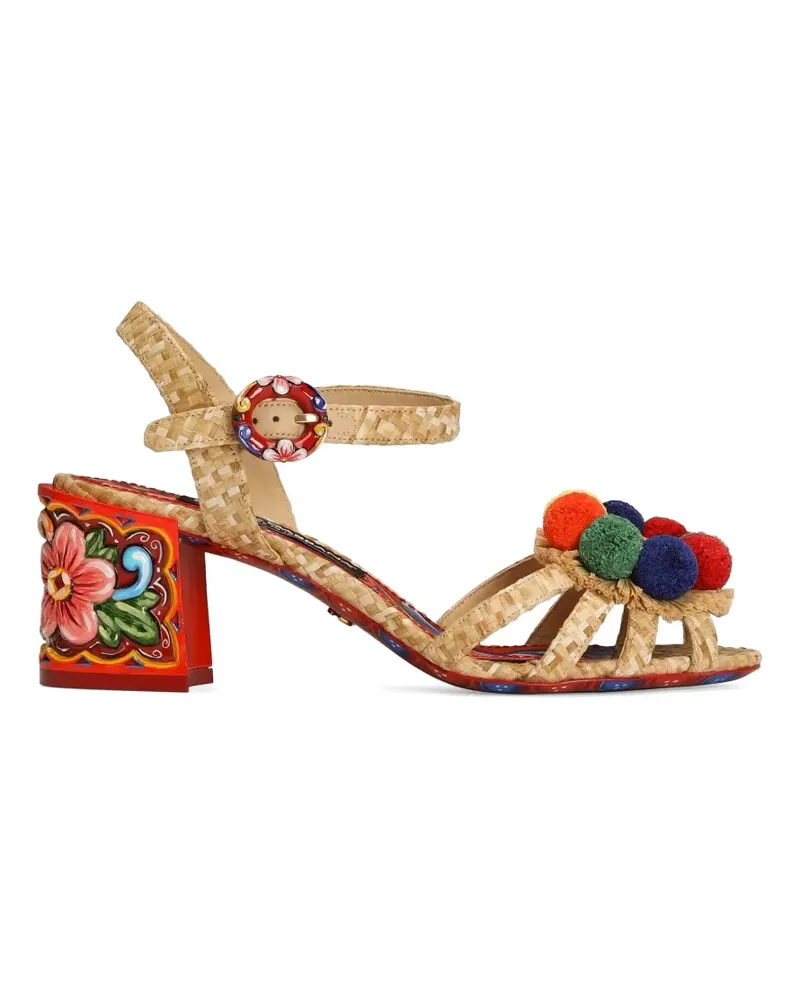 Dolce & Gabbana Sandalen mit Stickerei - Nude Nude