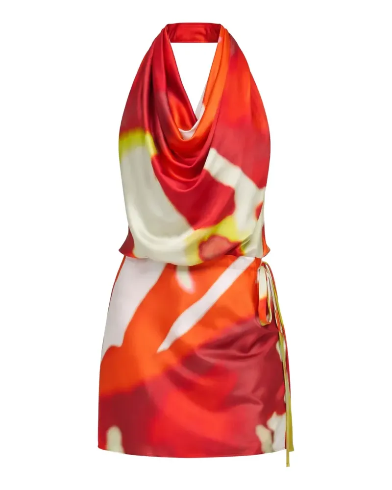 STAUD Liora silk dress - Rot Rot