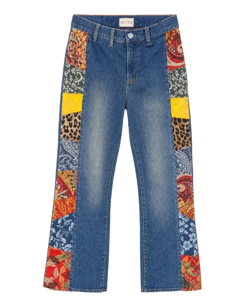 Alice + Olivia Schlagjeans im Patchwork-Look - Blau Blau