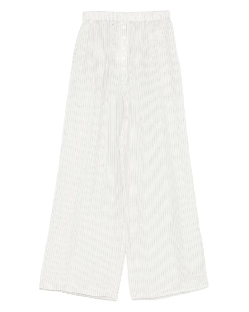 FRANKIE Shop Brenna Double Stripe Hose - Weiß Weiß