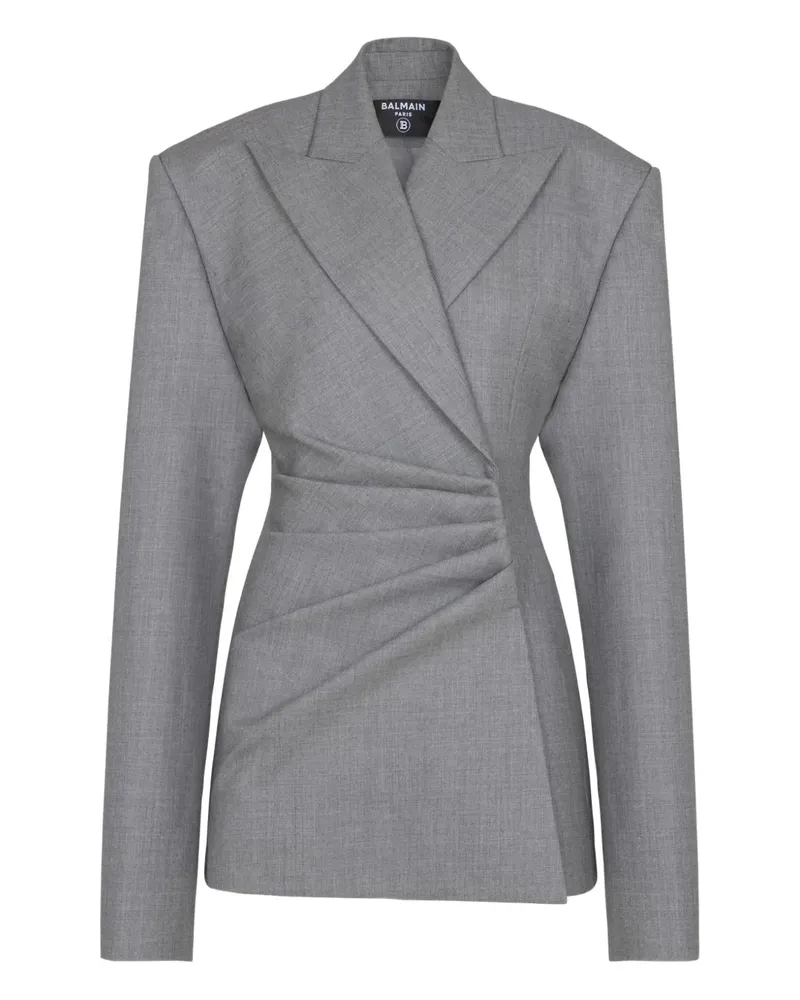 Balmain Blazer mit steigendem Revers - Grau Grau
