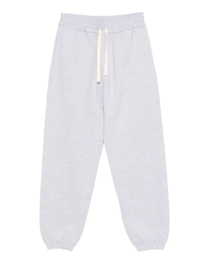 Jil Sander logo-embroidered drawstring trousers - Grau Grau