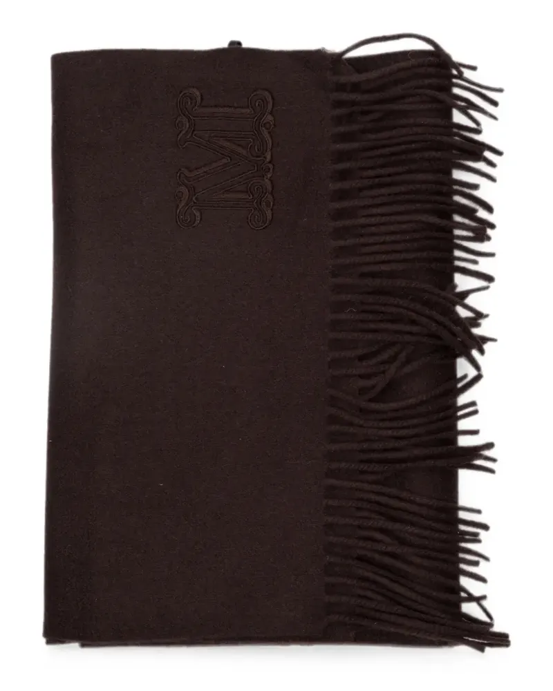 Max Mara monogram fringed scarf - Braun Braun
