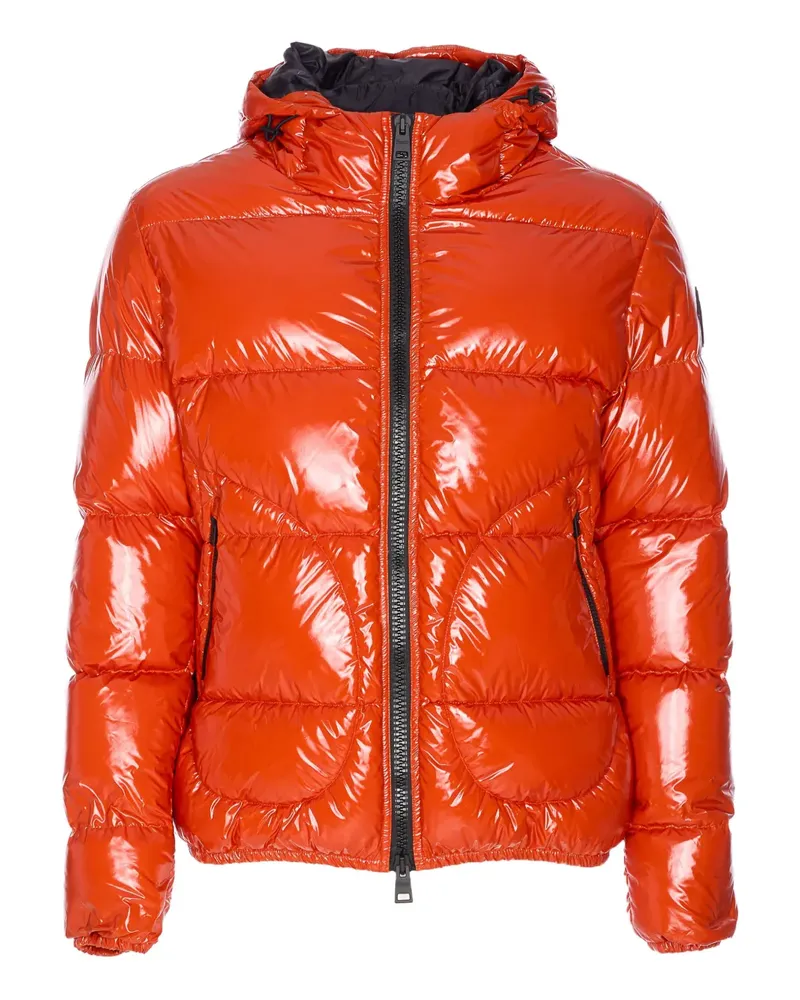 Herno Gesteppte Kapuzenjacke mit Glanzoptik - Orange Orange