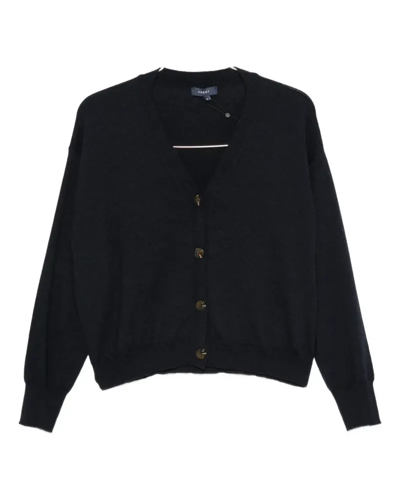 Soeur V-neck merino cardigan - Blau Blau