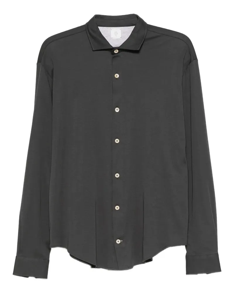 Eleventy Langärmeliges Hemd - Schwarz Schwarz