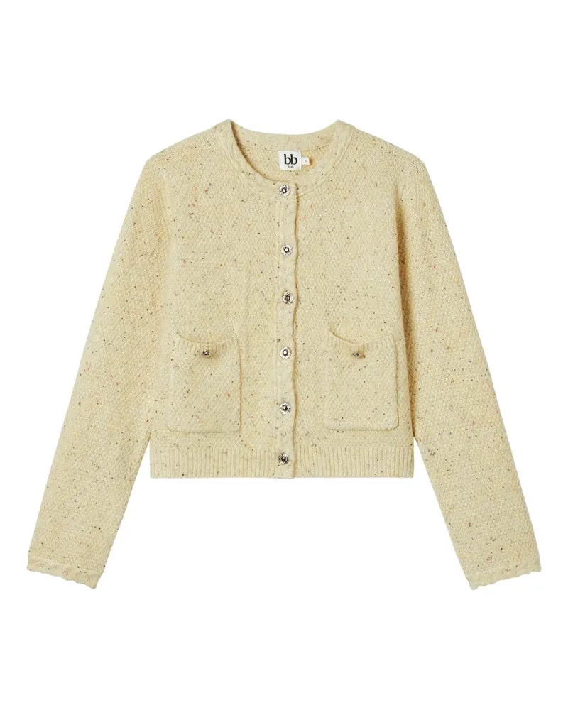 b+ab Cardigan mit Pailletten - Nude Nude