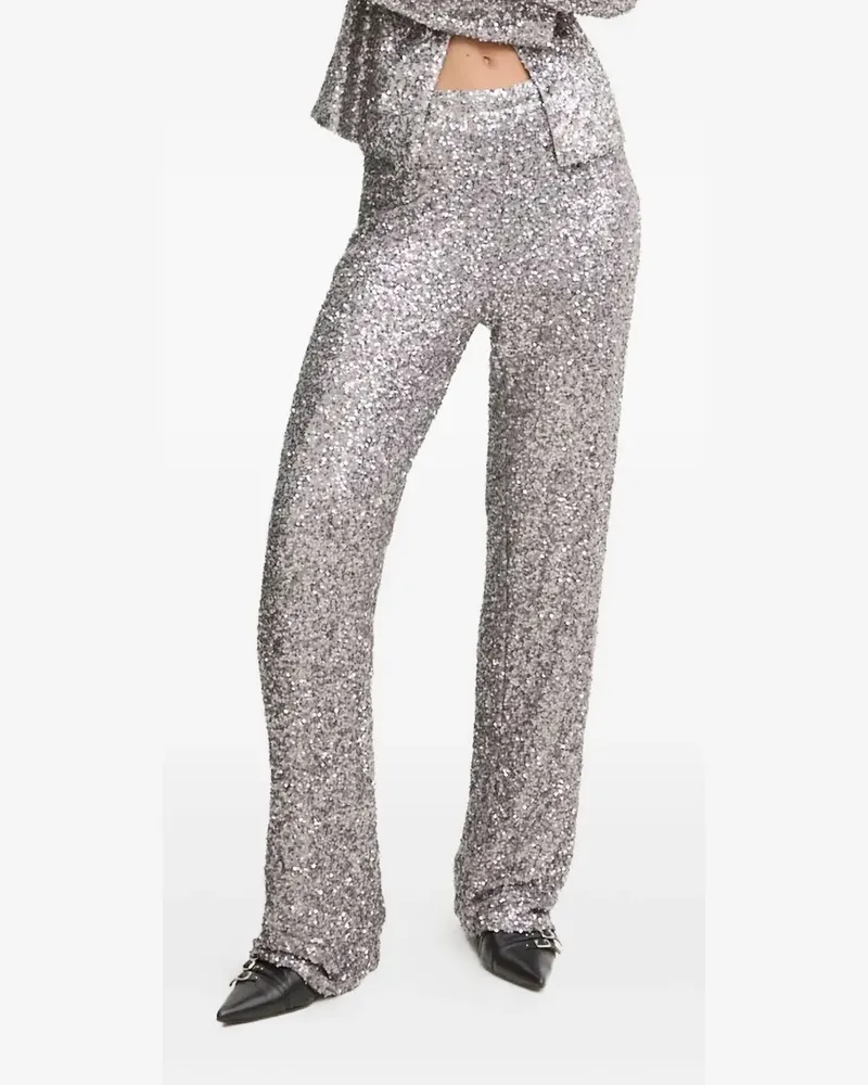 Never Fully Dressed Hose mit Pailletten - Silber Silber