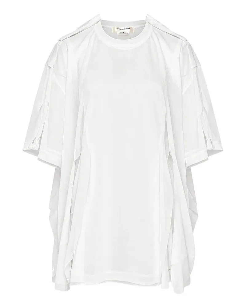 Comme des Garçons T-Shirt mit ungesäumten Kanten - Weiß Weiß