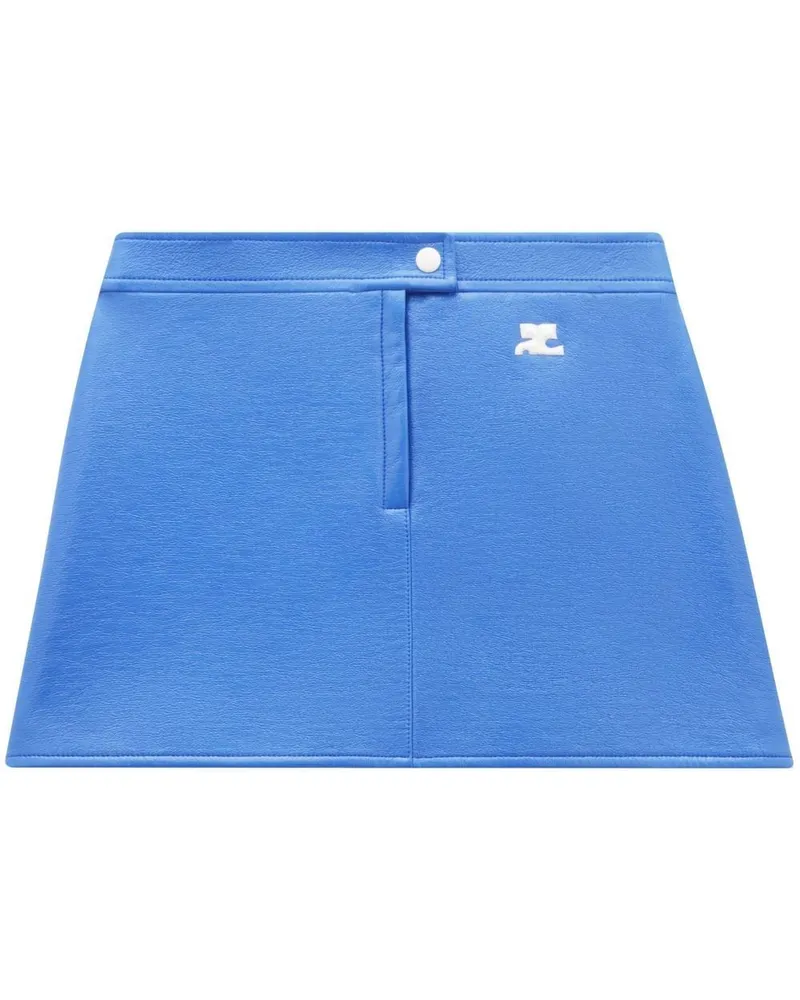 Courrèges Minirock in A-Linie - Blau Blau