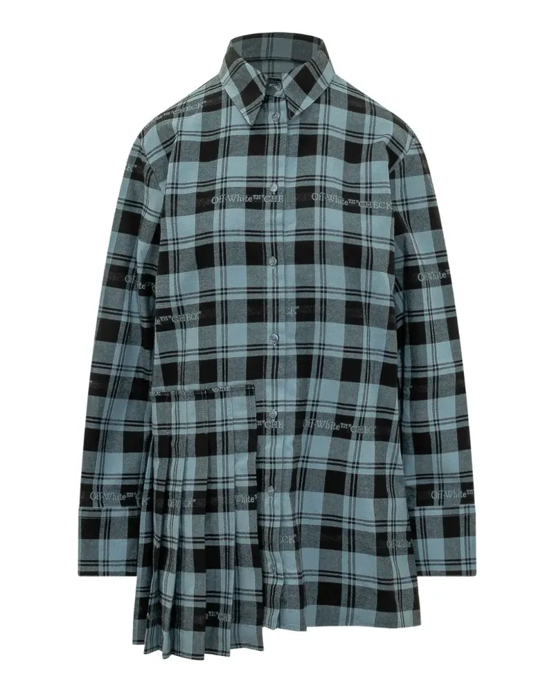 OFF-WHITE Kleid mit Karomuster - Blau Blau