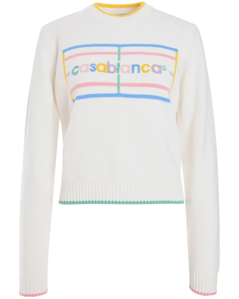 Casablanca Paris Pastel Court Pullover - Weiß Weiß