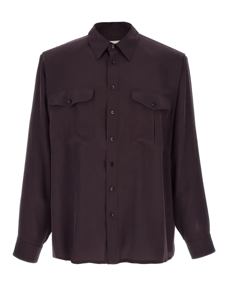 Saint Laurent pointed-collar cuffed shirt - Violett Violett