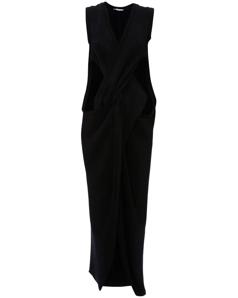 J.W.Anderson Drapiertes Maxikleid - Schwarz Schwarz