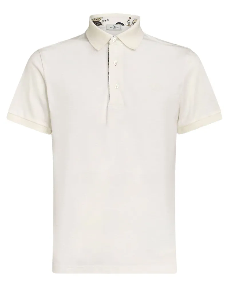 Etro Poloshirt mit Pegaso-Stickerei - Weiß Weiß