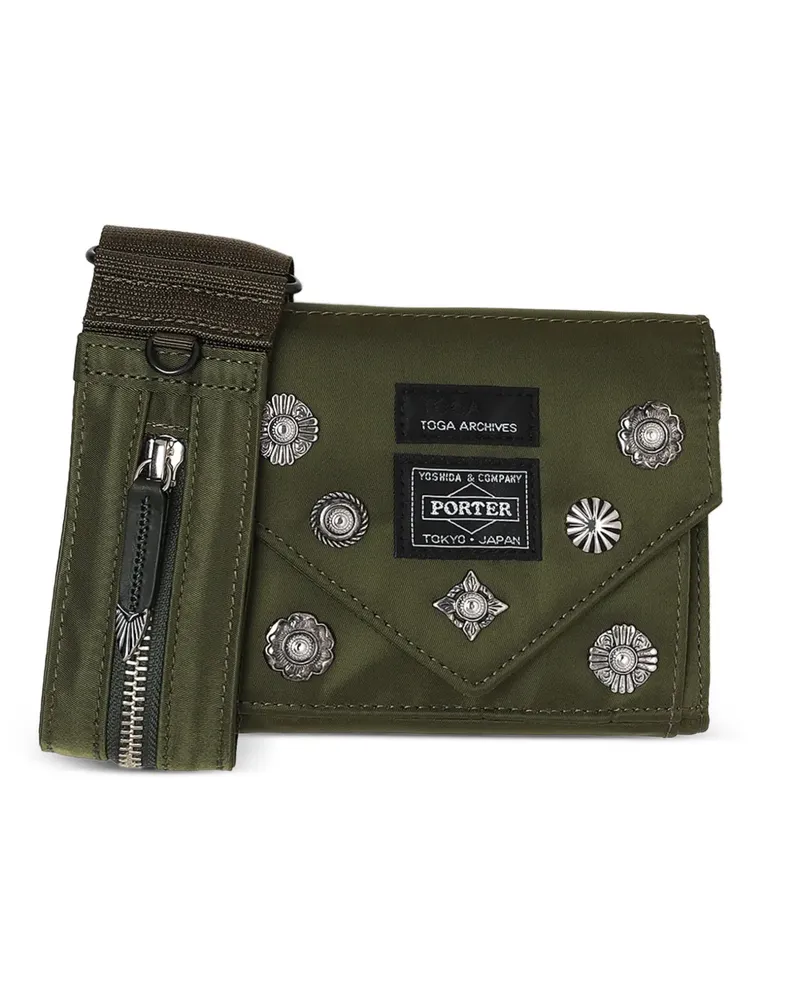 Toga Mini Kuriertasche mit Nieten - Grün Grün