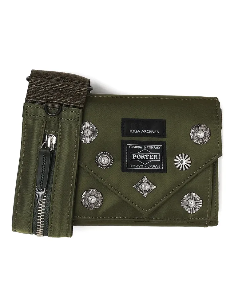 Toga stud-embellishments mini messenger bag - Grün Grün