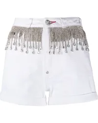 Philipp Plein Jeansshorts mit Kristallen Weiß