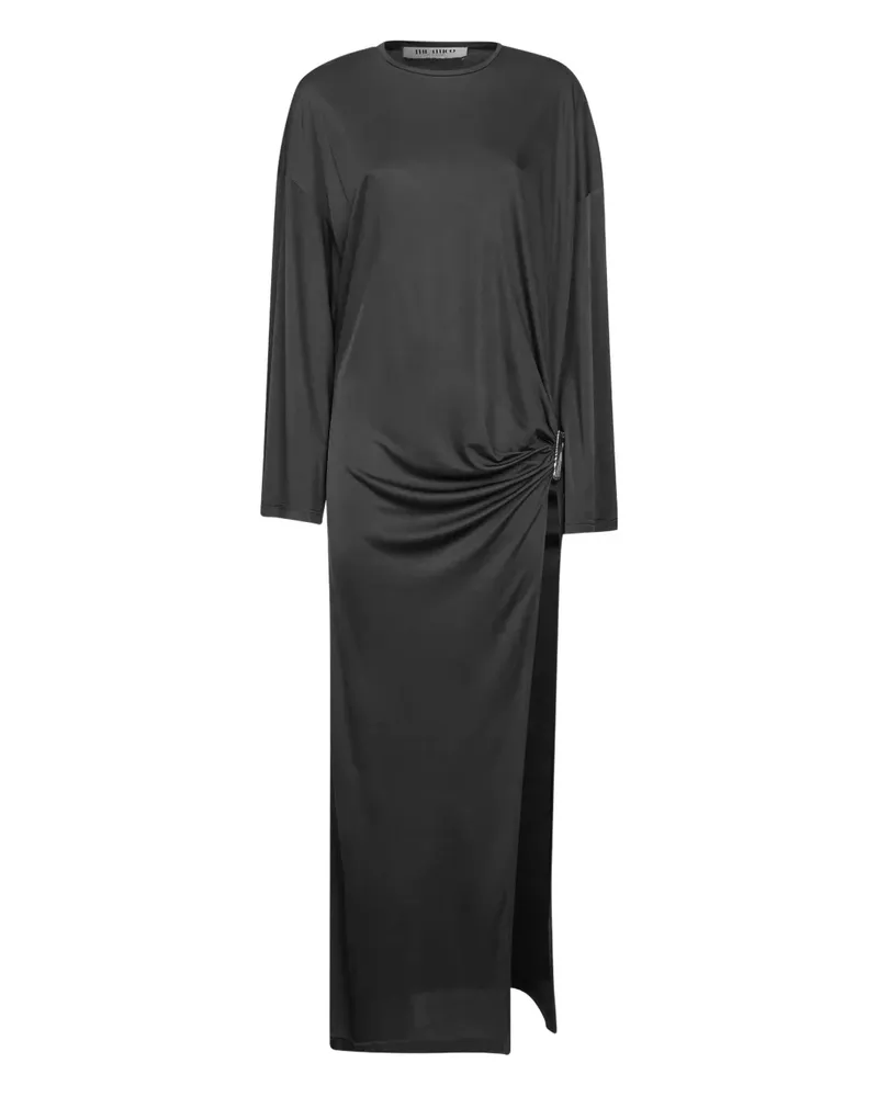 ATTICO Gerafftes Maxikleid mit Schlitz - Grau Grau