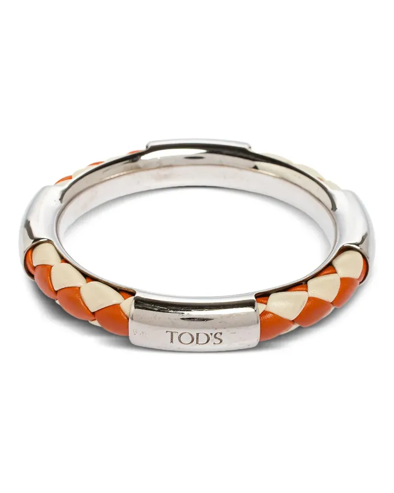 TOD'S Armband aus Leder - Silber Silber