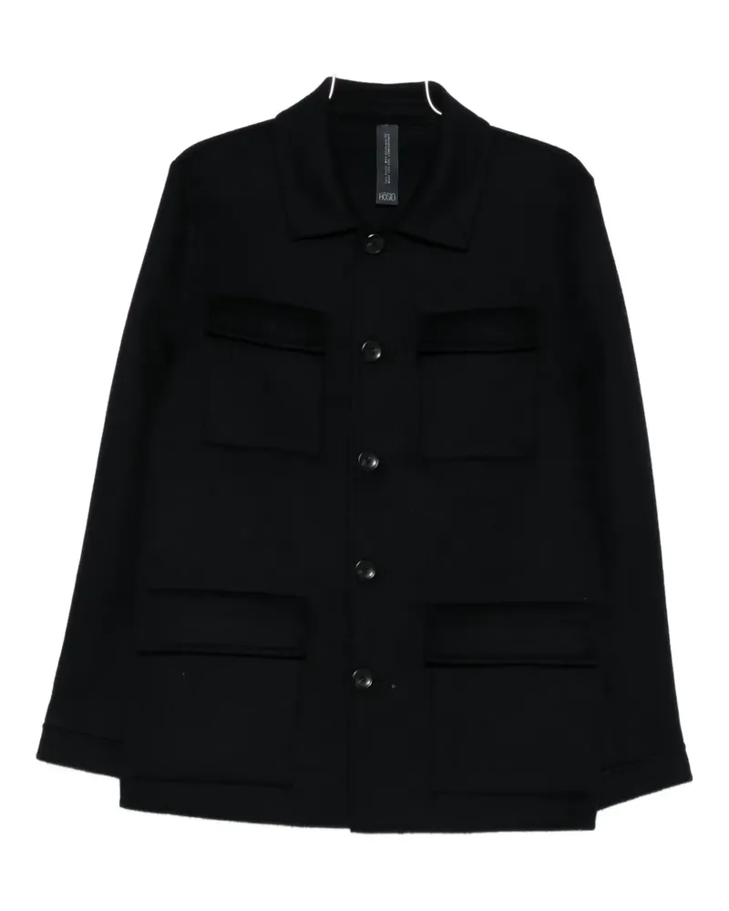 HOSIO Jacke aus Wolle - Blau Blau