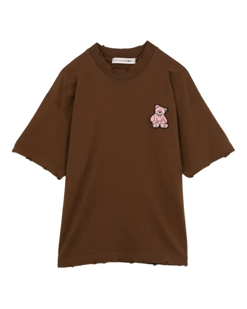 Joshua Sanders T-Shirt im Distressed-Look - Braun Braun