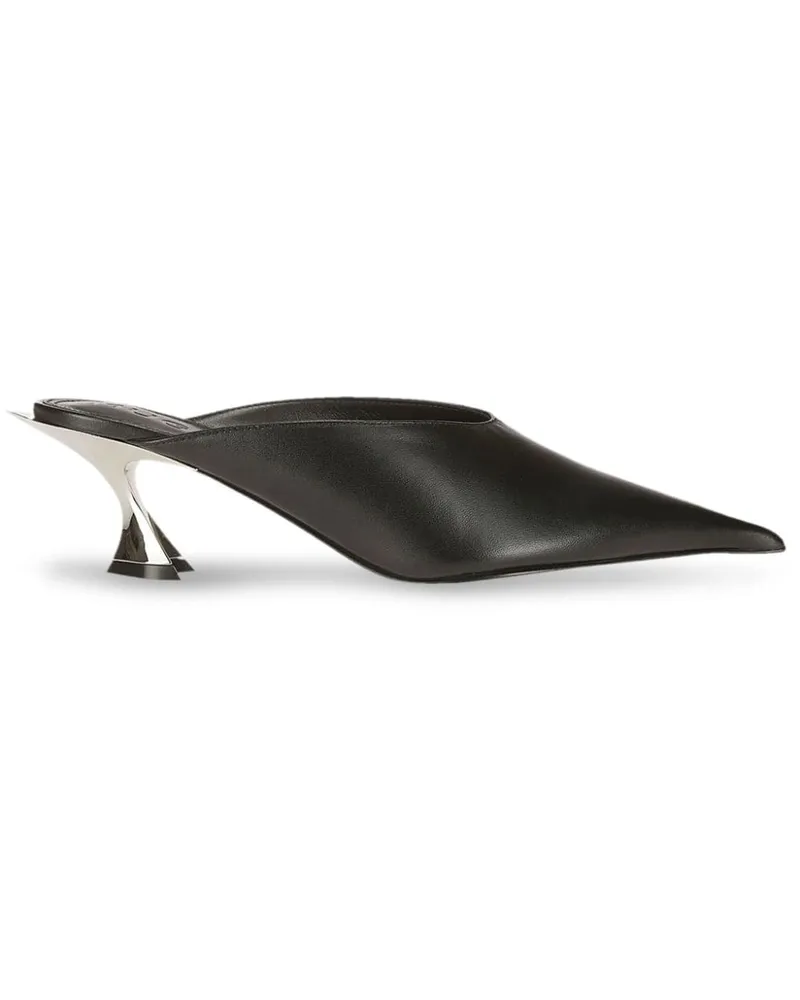 Thierry Mugler Spitze Fang Mules 55mm - Schwarz Schwarz