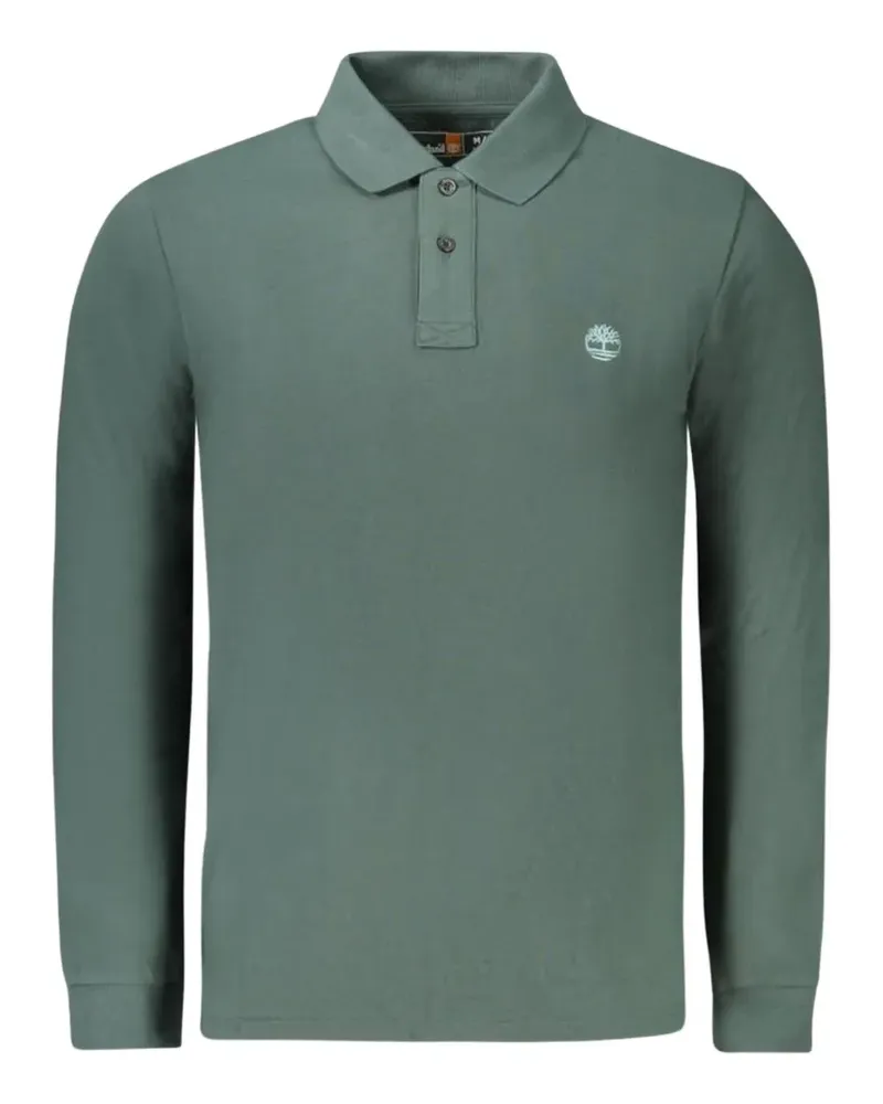 Timberland long-sleeve logo-embroidered polo shirt - Grün Grün