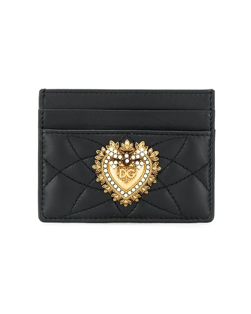Dolce & Gabbana Kartenetui mit Totenkopf - Schwarz Schwarz