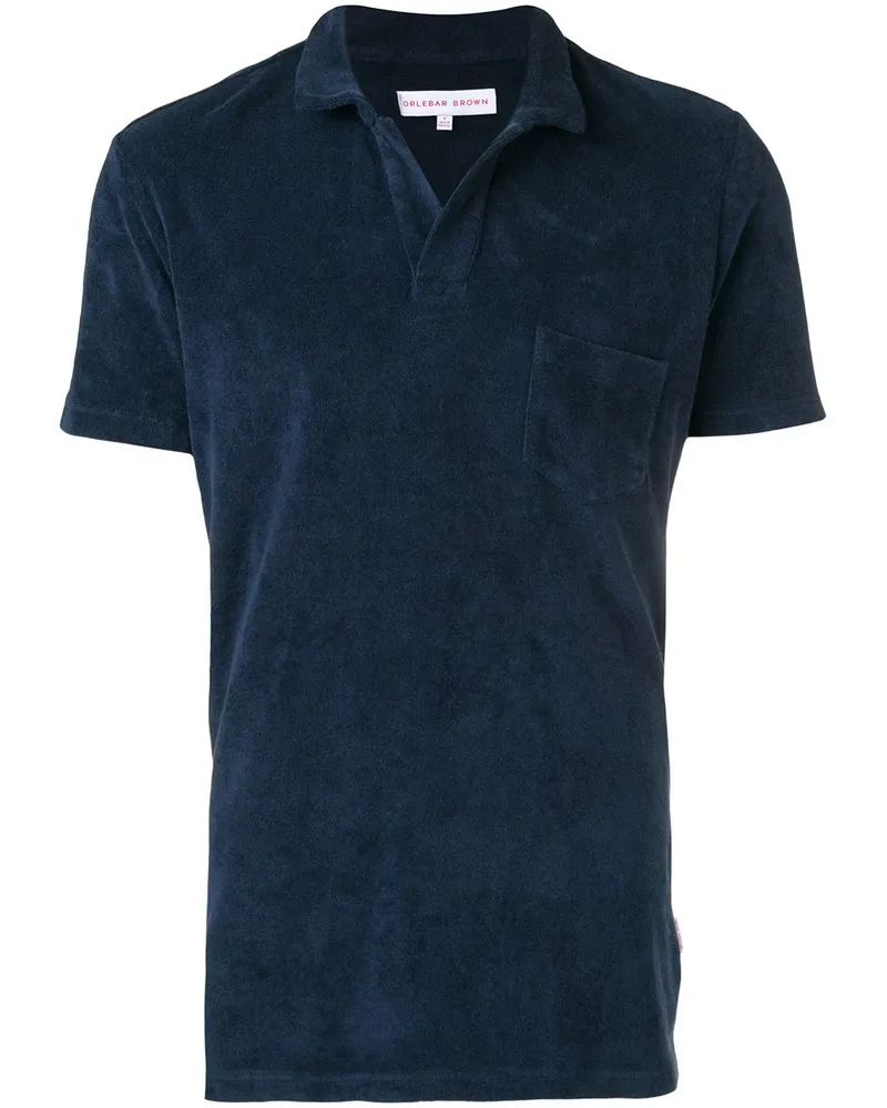Orlebar Brown Towelling Resort' Poloshirt - Blau Blau