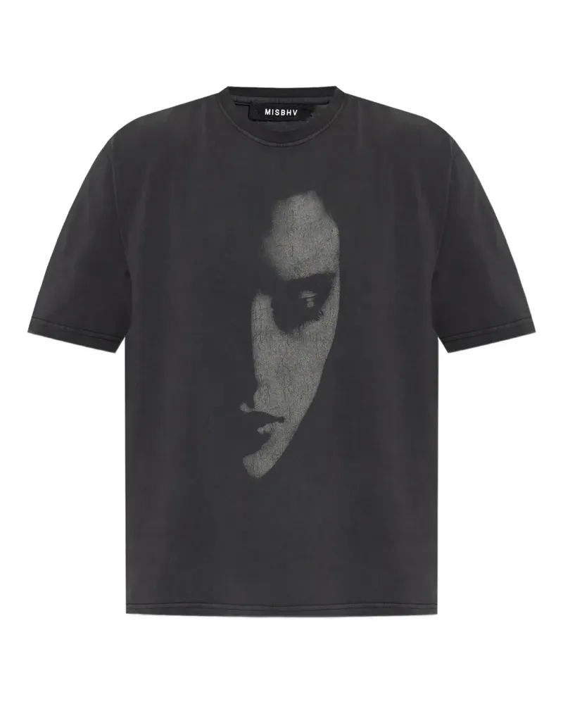 MISBHV T-Shirt mit Gesicht-Print - Schwarz Schwarz