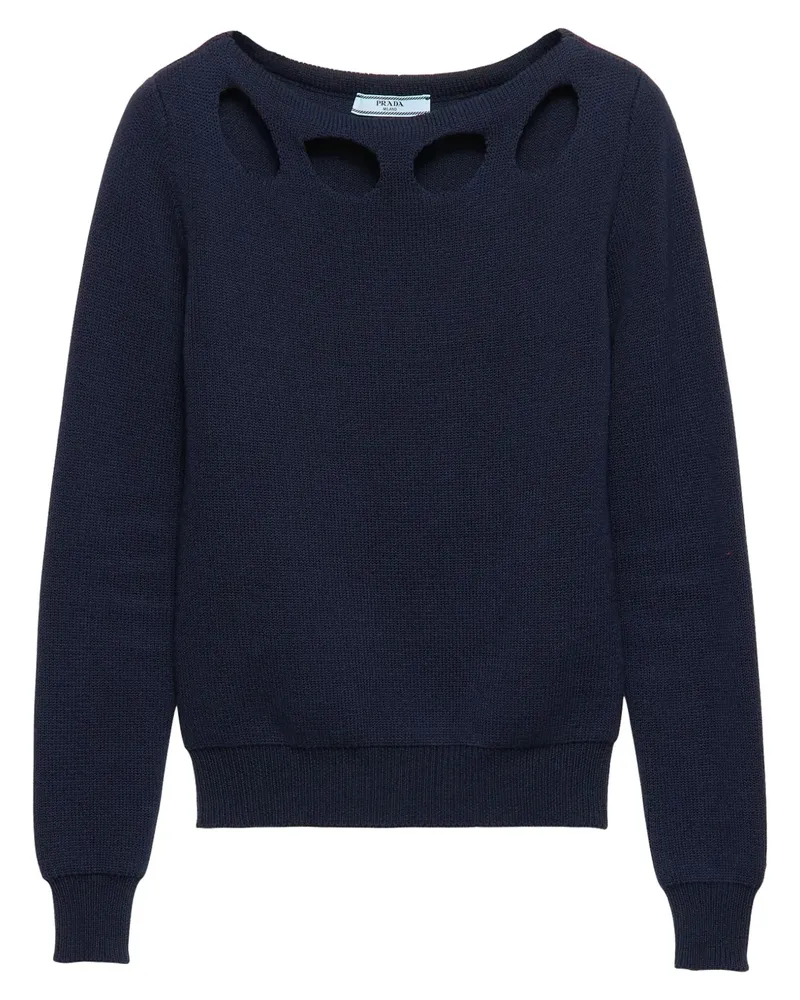 Prada Pullover mit U-Boot-Ausschnitt - Blau Blau