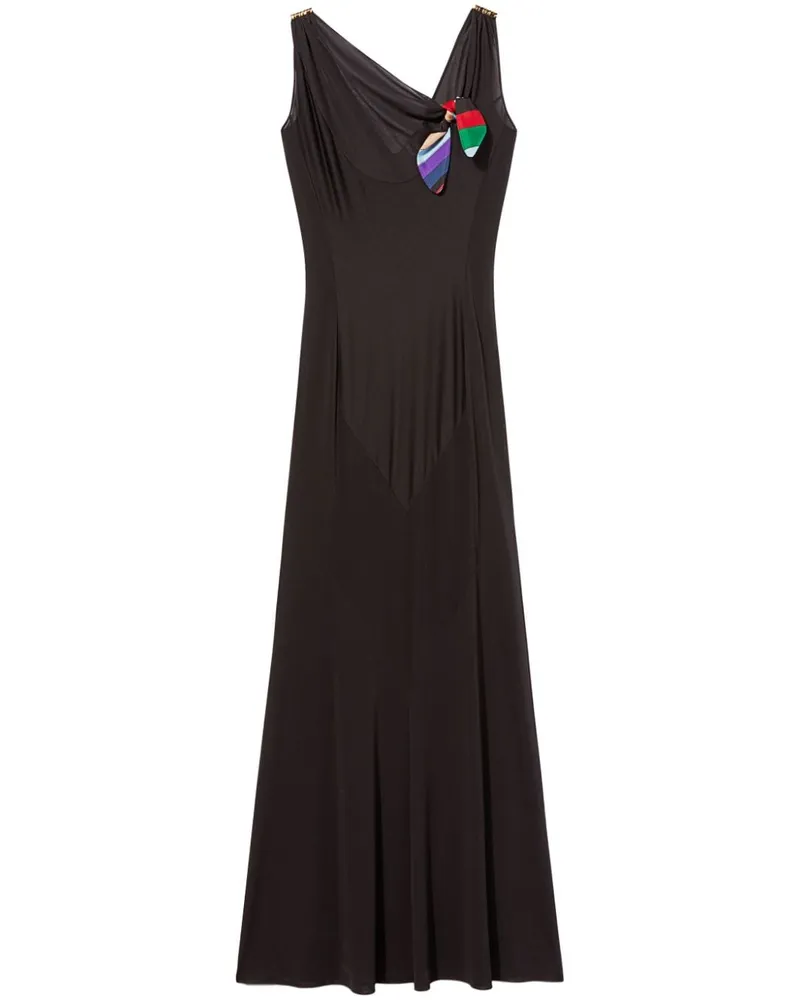 Emilio Pucci Maxikleid mit Schleifendetail - Schwarz Schwarz